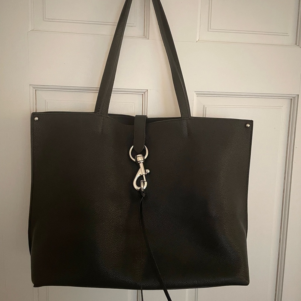 Rebecca Minkoff Megan Black Leather Tote Bag EUC